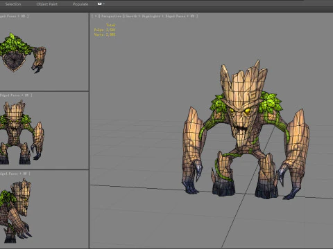 Little dryad - Tree monster 3D Model