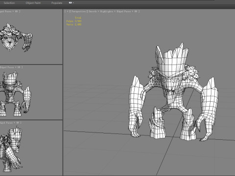 Little dryad - Tree monster 3Dモデル