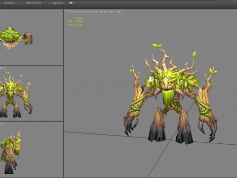 Old dryad - Tree monster 3D Model