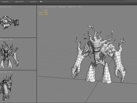 Old dryad - Tree monster 3D Model