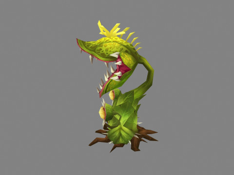 Flower Demon - Big mouth flower monster 3D Model