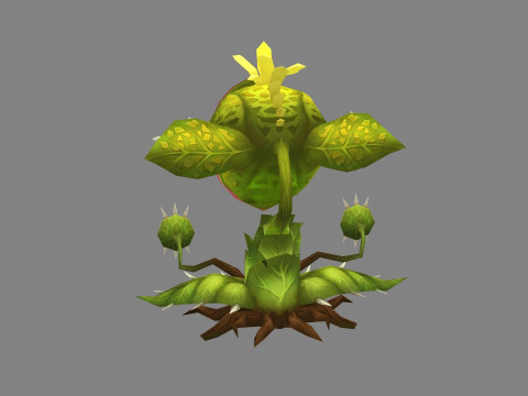 Flower Demon - Big mouth flower monster 3D Model