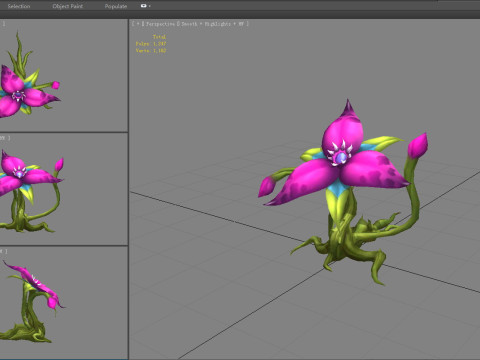 Flower Fairy - Thorns monster Modello 3D