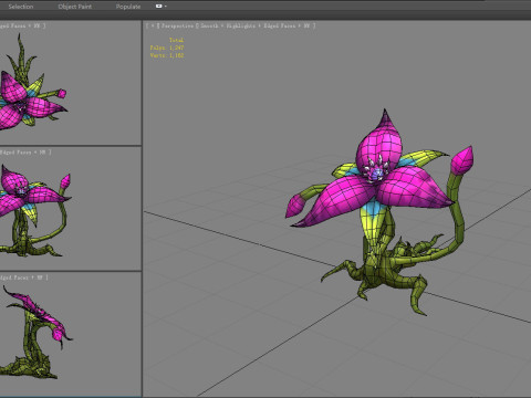 Flower Fairy - Thorns monster Modello 3D