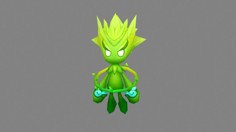 Cartoon forest elf - Green summoned beast 3D मॉडल .c4d .max .obj .3ds .fbx .stl .blend 