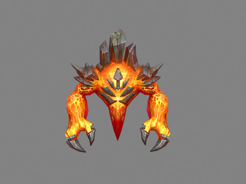 Cartoon Balrog - stone monster - rock devil Modello 3D