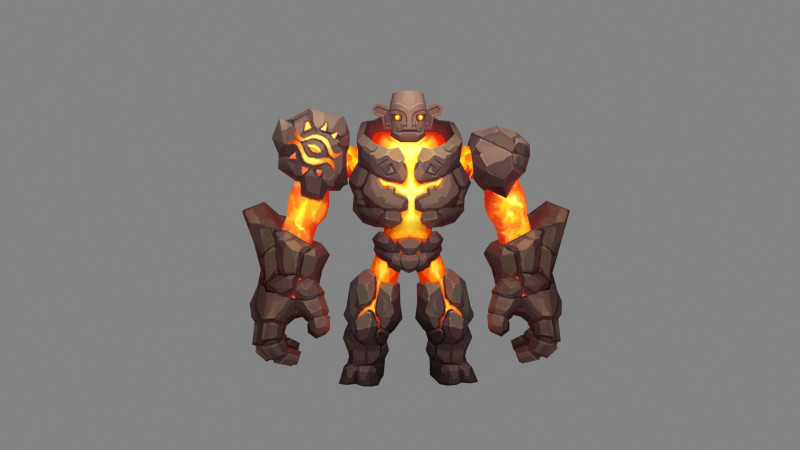 Balrog - humanoid stone monster - rock devil 3D Модель .c4d .max .obj .3ds .fbx .stl .blend 