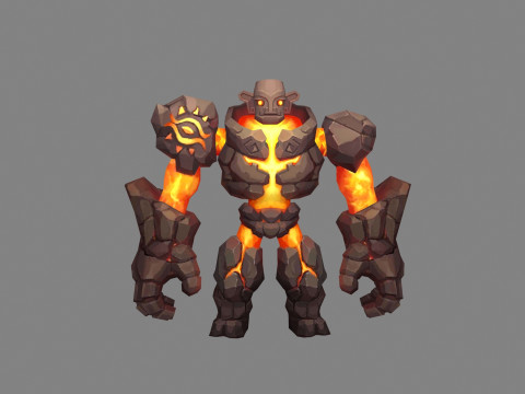 Balrog - humanoid stone monster - rock devil 3D Model