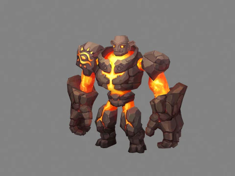 Balrog - humanoid stone monster - rock devil 3D Model