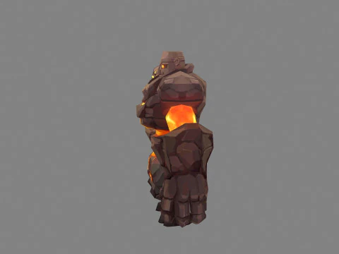 Balrog - humanoid stone monster - rock devil 3D Model