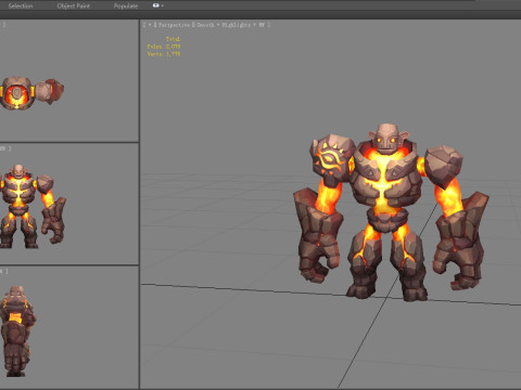 Balrog - humanoid stone monster - rock devil 3D Модель