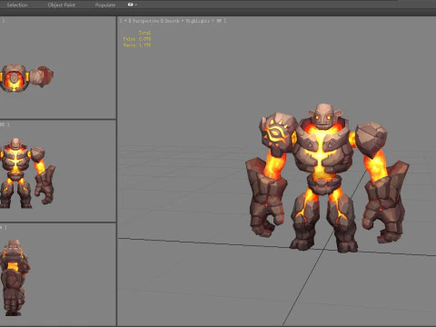 Balrog - humanoid stone monster - rock devil 3D Model