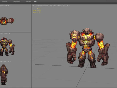 Balrog - humanoid stone monster - rock devil 3D Model