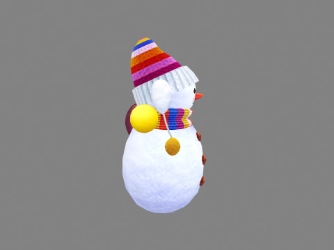 Cartoon Snowman Backpack 3D-Modell