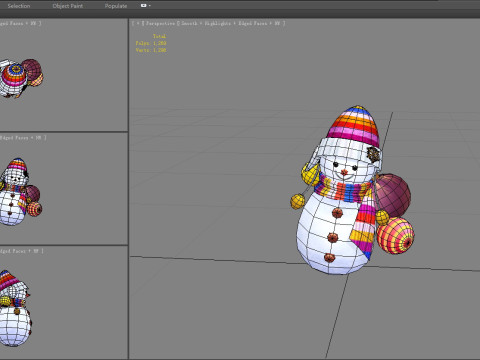 Cartoon Snowman Backpack 3D-Modell