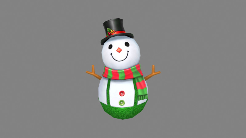 Cartoon Christmas Snowman Backpack Modelo 3D .c4d .max .obj .3ds .fbx .stl .blend 