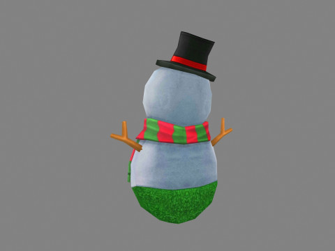 Cartoon Christmas Snowman Backpack Modelo 3D