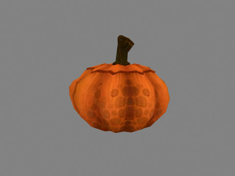 Cartoon pumpkin lantern - dark 3D Model