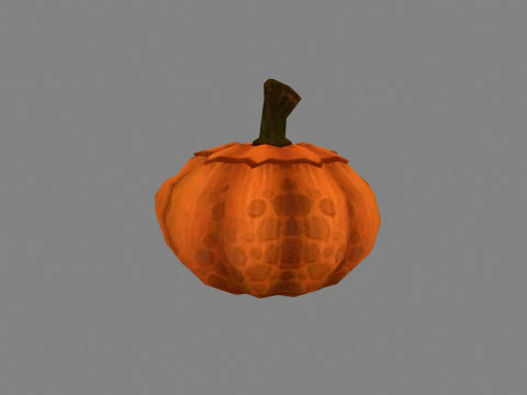 Cartoon pumpkin lantern - dark 3D Model