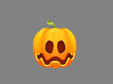 Cartoon Smiley Pumpkin - Sad Modèle 3D