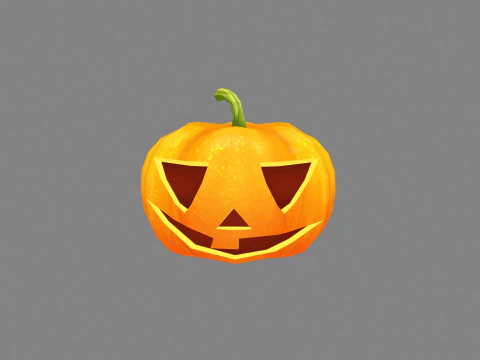 Zucca sorridente del fumetto - sorriso Modello 3D