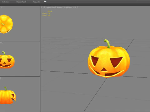 Cartoon Smiley Pumpkin - Smile 3D Model