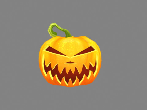 Cartoon Smiley Pumpkin - Laugh Modèle 3D
