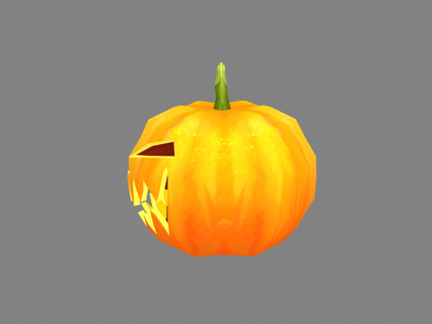 Cartoon Smiley Pumpkin - Laugh Modelo 3D