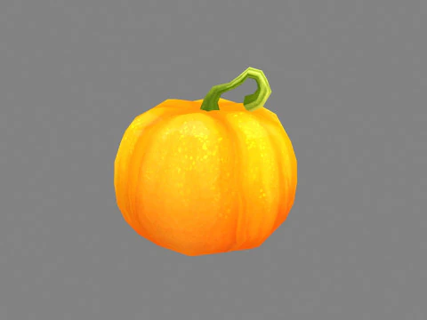 Cartoon Smiley Pumpkin - Laugh 3D Model
