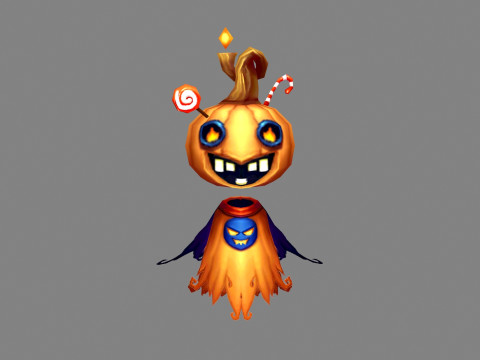 Cartoon pumpkin monster Modello 3D