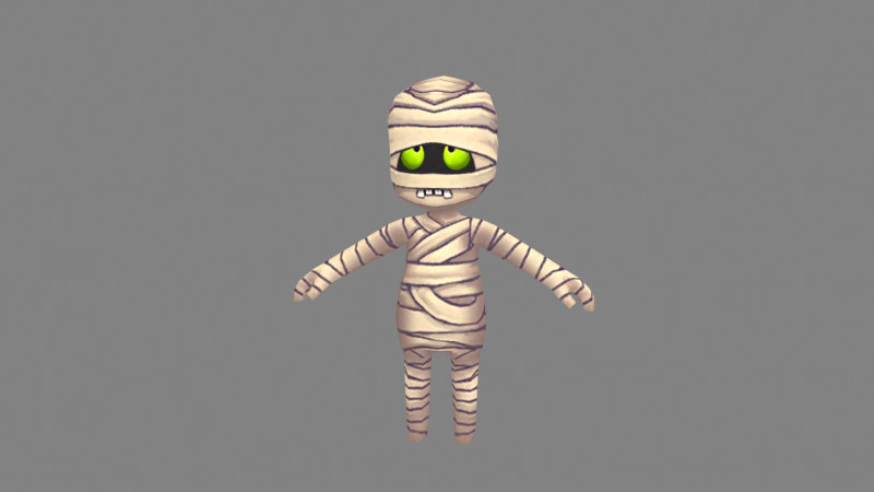 Cartoon mummy boy Modelo 3D .c4d .max .obj .3ds .fbx .stl .blend 