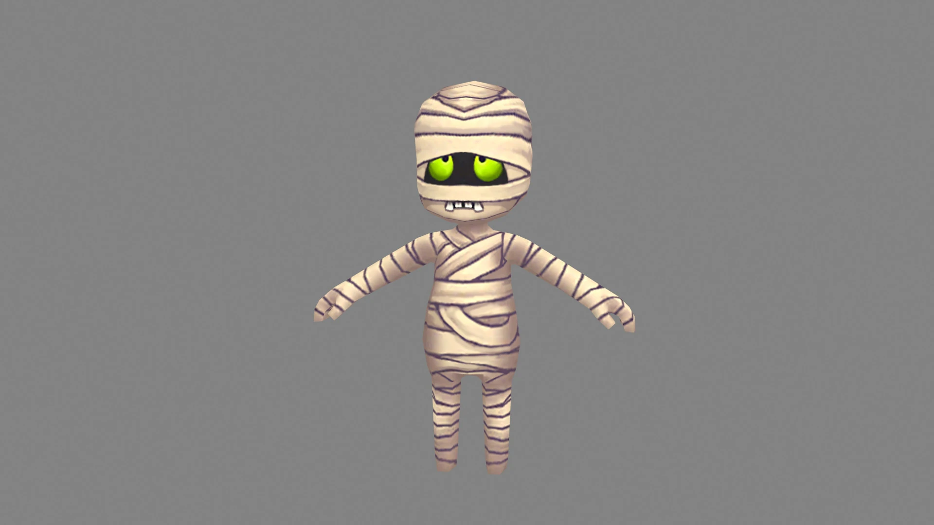 Cartoon mummy boy 3D Model .c4d .max .obj .3ds .fbx .stl .blend 