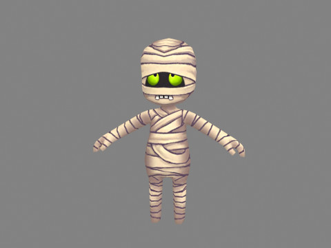 Cartoon mummy boy 3D-Modell