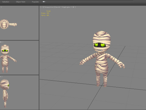 Cartoon mummy boy Modelo 3D