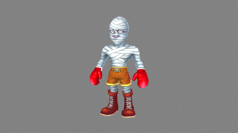Cartoon mummy man - Injured boxer Modèle 3D .c4d .max .obj .3ds .fbx .stl .blend 
