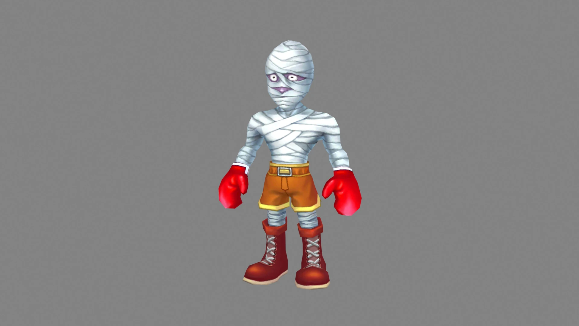 Cartoon mummy man - Injured boxer 3D Model .c4d .max .obj .3ds .fbx .stl .blend 