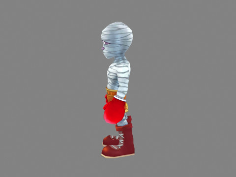 Cartoon mummy man - Injured boxer Modèle 3D