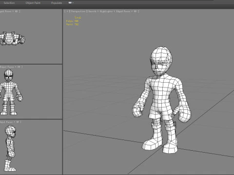 Cartoon mummy man - Injured boxer 3D Model