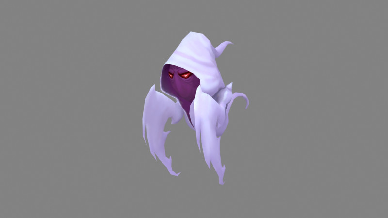 Cartoon white ghost - Reaper 3D 모델 .c4d .max .obj .3ds .fbx .stl .blend 