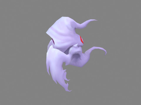 Cartoon white ghost - Reaper 3D 모델