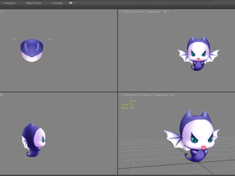 Cartoon ghost demon - vampire 3D Model