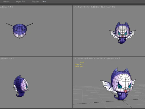 Cartoon ghost demon - vampire 3D Model