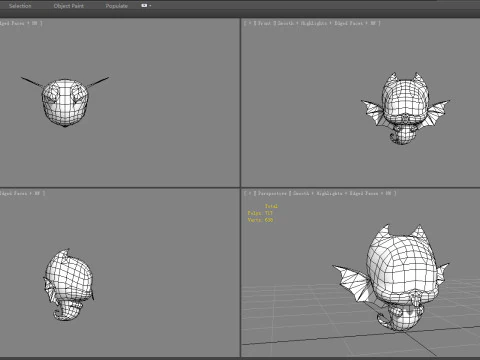Cartoon ghost demon - vampire 3D Model