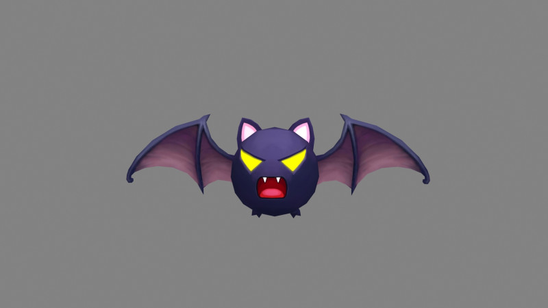 Cartoon bloodsucking bat 3D Модель .c4d .max .obj .3ds .fbx .stl .blend 