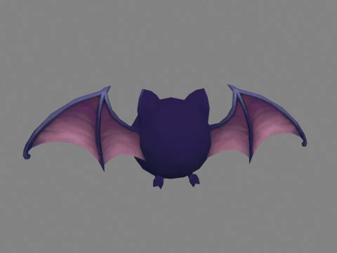 Cartoon bloodsucking bat 3D Model