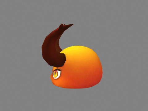 Cartoon Horned demon head 3D Model
