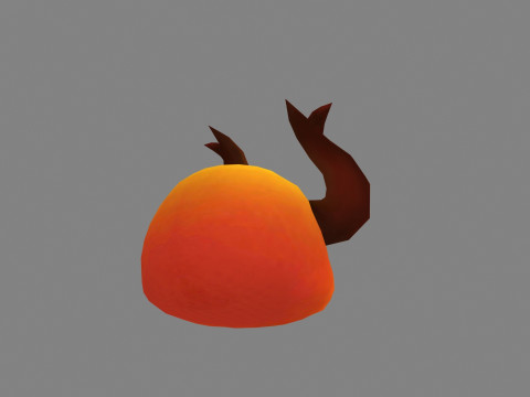 Cartoon Horned demon head 3D Model