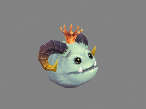 Shofar Demon King - Hairy monster 3D Модель