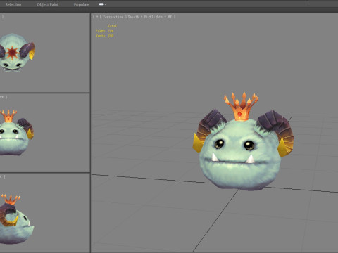 Shofar Demon King - Hairy monster 3D Модель