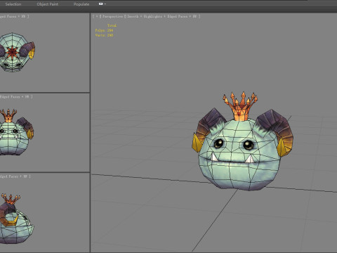 Shofar Demon King - Hairy monster 3D Модель